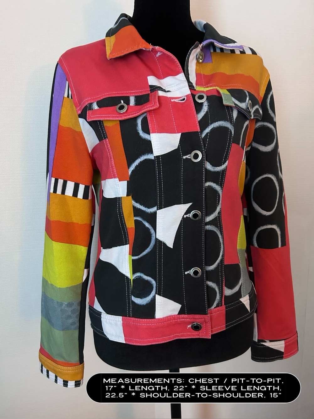 Dolcezza Simply Button Front Art Jacket
